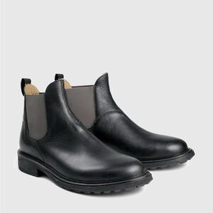 Caslon Black Leather Water Resistant Chelsea Boots